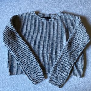 Grey cropped sweater